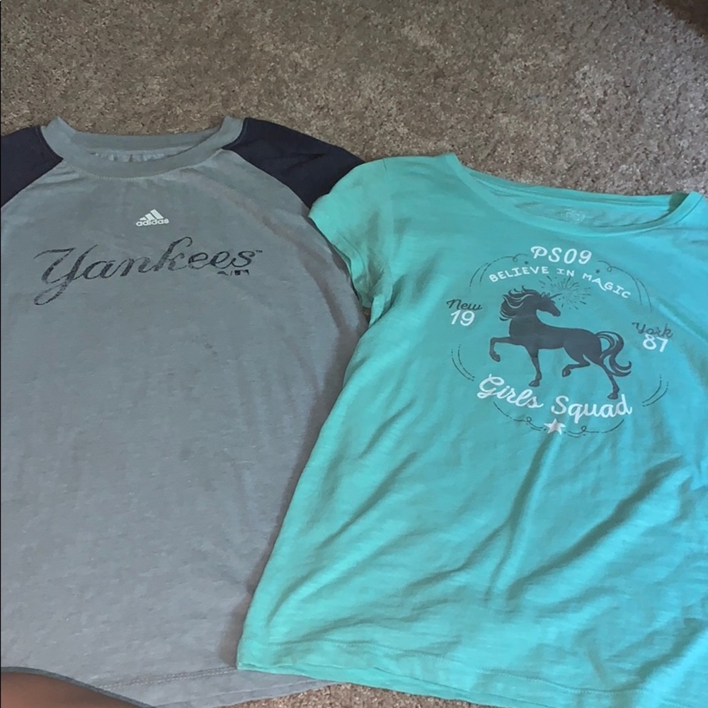 Adidas and aeropostal shirts